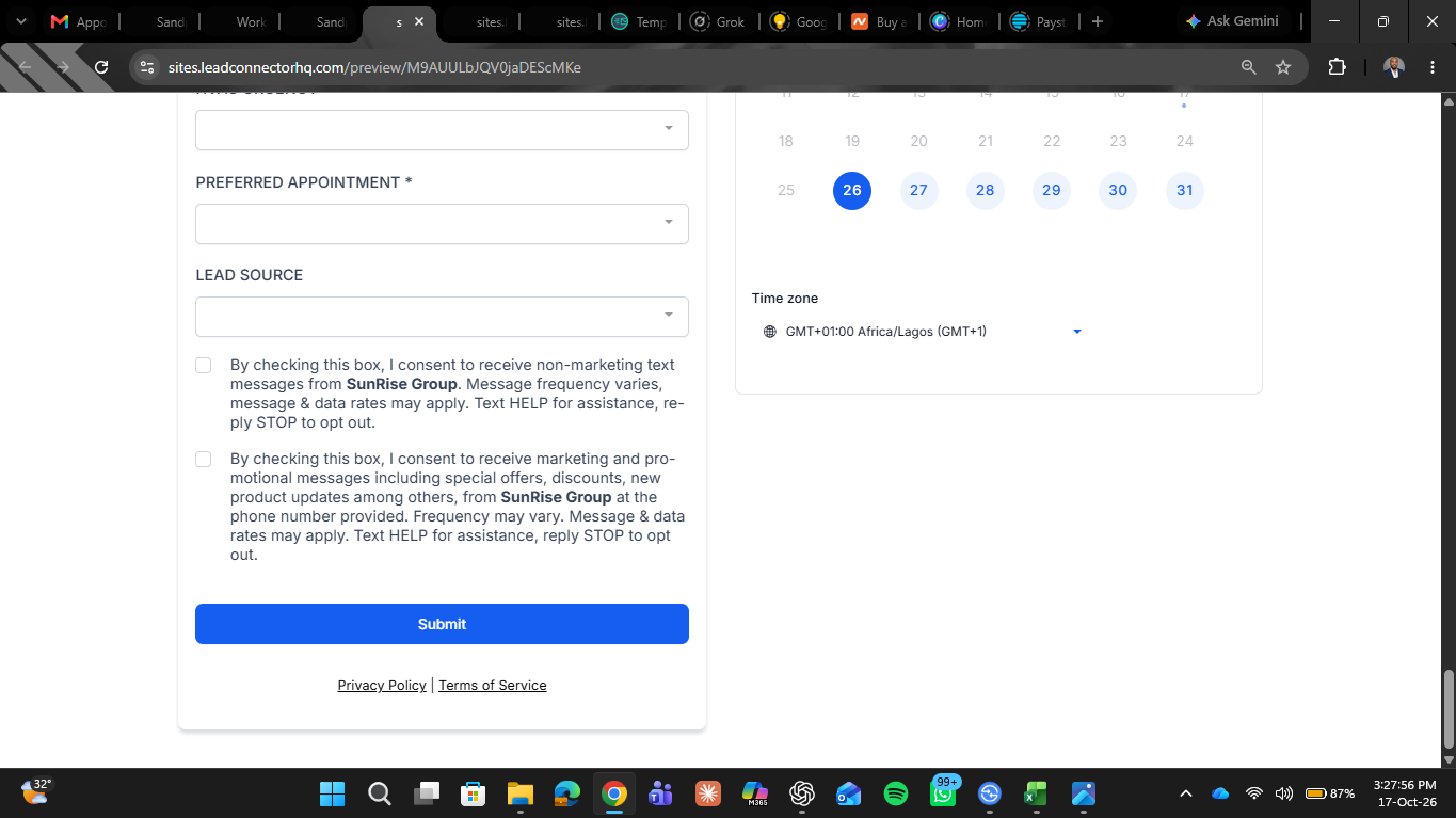 Appointment Booking and Follow-Up System — landing page 10