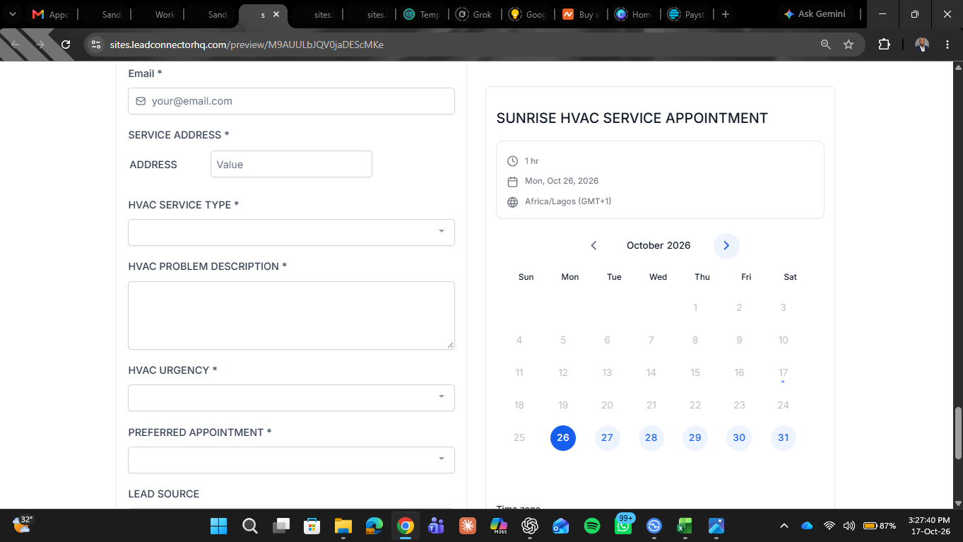 Appointment Booking and Follow-Up System — landing page 9